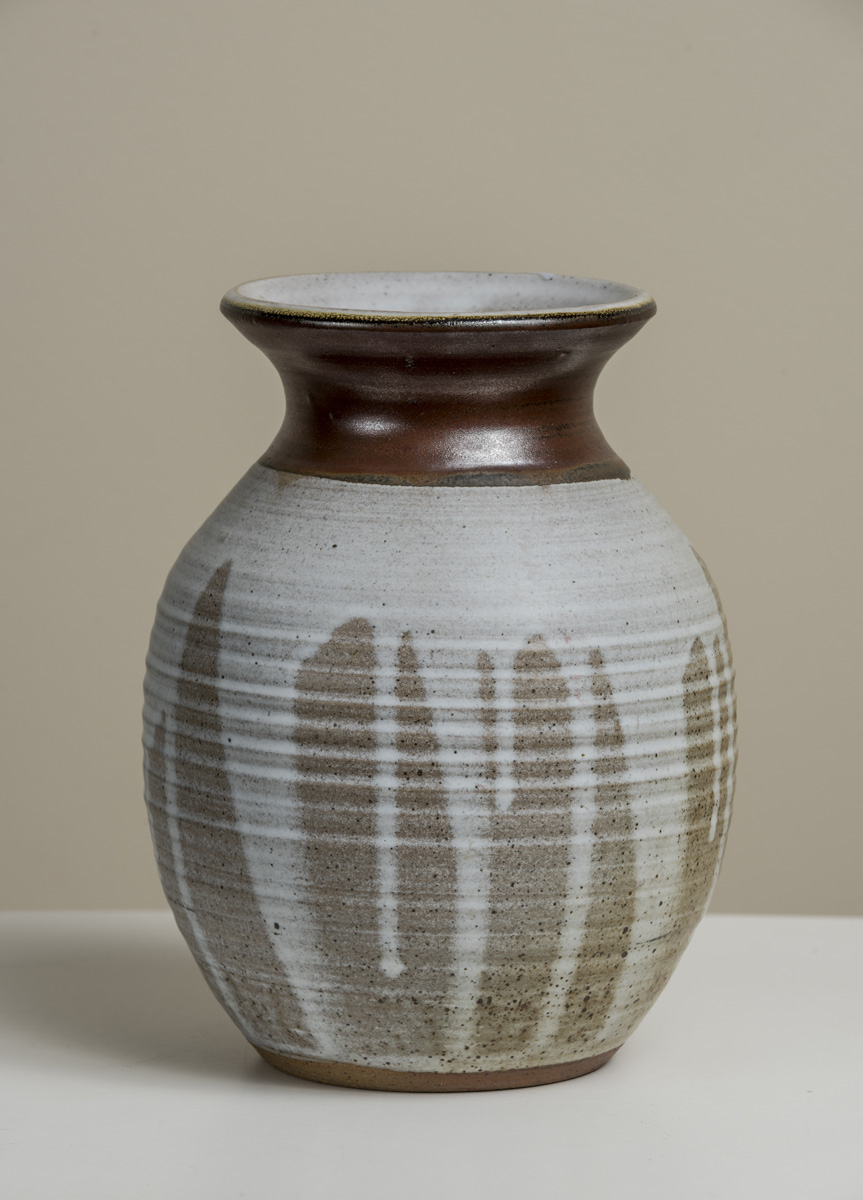 White / Brown Vase Image